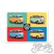 MAGNES VW BULLI POP ART 14388