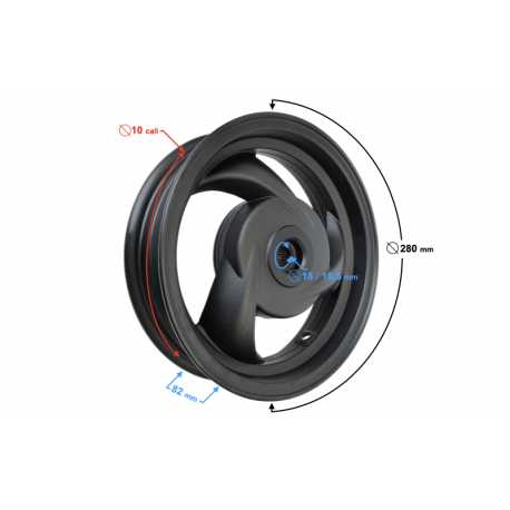 Felga tył 2,5-10 hamulec bębnowy Scalpel