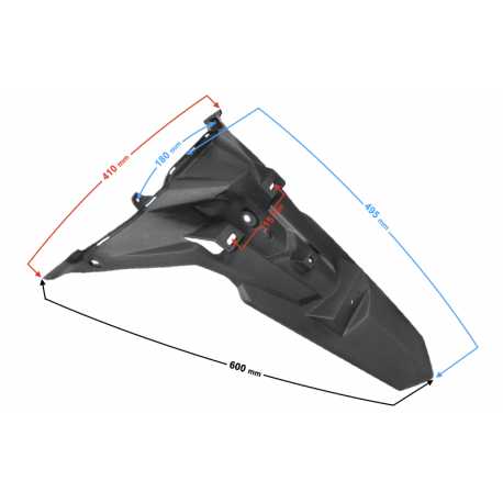 Obudowa błotnik tył część górna czarna Scalpel