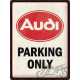 TABLICA PLAKAT 30x40 AUDI PARKING ONLY 23327