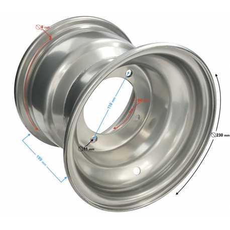 Felga tylna 8x7 (110mm) ATV