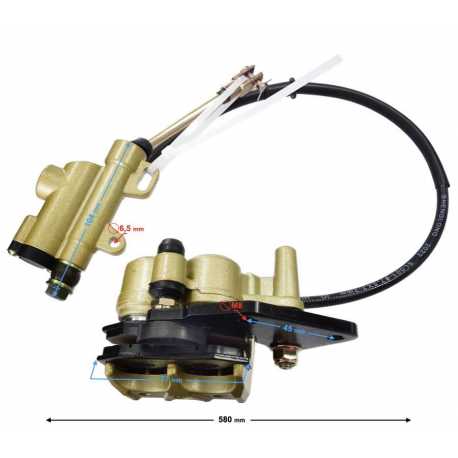 Kompletny zestaw hamulcowy tylni Cross 125