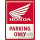 TABLICA PLAKAT 30x40 HONDA MC PARKING ONLY 23335