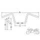 KIEROWNICA CZARNA DO HONDA CRF50 PITBIKE