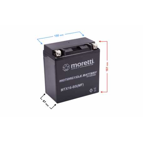 Akumulator Moretti AGM (Gel) MTX16