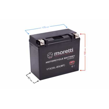 Akumulator Moretti AGM (Gel) MTX20L-BS