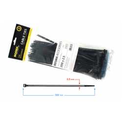 Opaska zaciskowa BOSMA 2,5*200 mm Black (100 pcs) 3301