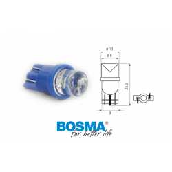 Żarówka BOSMA 12V 1*LED STANDARD T10 BLUE WIDE VIEWING BLISTER