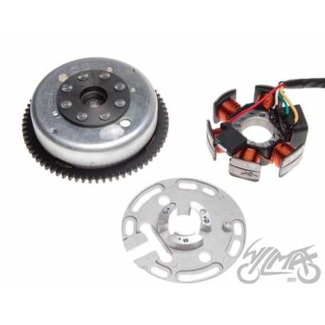 STATOR ISKROWNIK 6 CEWEK + KOŁO MAGNESOWE