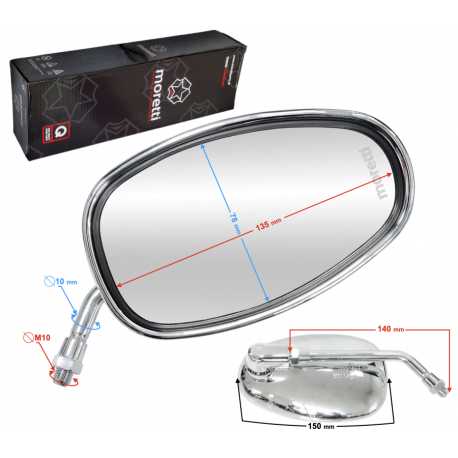 Lusterka R+R (średnica gwintu 10mm) srebrne do motoroweru Fighter 1 z homologacją