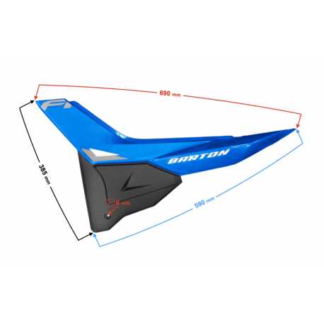 Obudowa Boczna (Tylna) Lewa Niebieska Do Motoroweru Fr 2