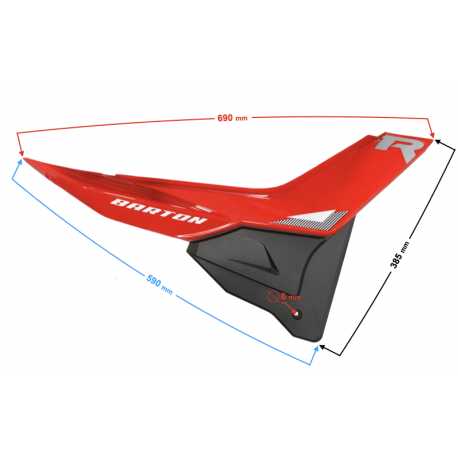 Obudowa Boczna (Tylna) Prawa Czerwona Do Motoroweru Fr 2