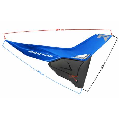 Obudowa Boczna (Tylna) Prawa Niebieska Do Motoroweru Fr 2