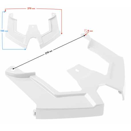 Obudowa - Łącznik Biały Na Oparcie Do Skutera B-Max