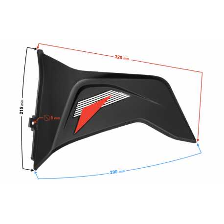 Obudowa Przednia Dolna Lewa Czerwona Do Motoroweru Fr 2