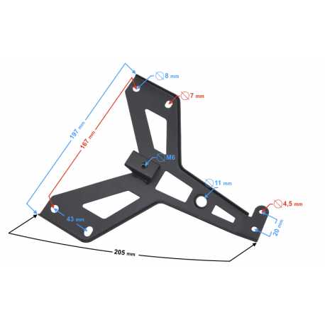 Wspornik Rejestracji Tylnej Do Motoroweru Fr 2