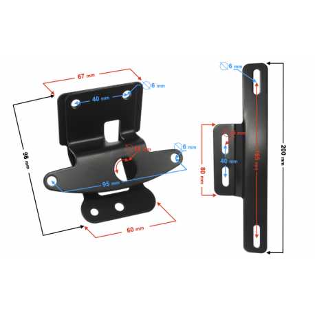 Wspornik Lampy Tył Cafe Racer