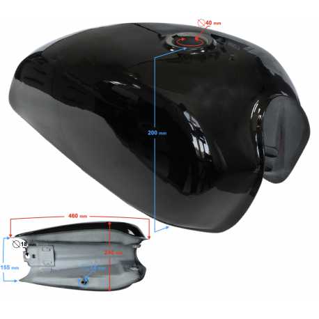 Zbiornik Paliwa Czarny Ranger Classic