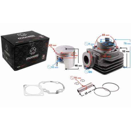 Cylinder Moretti Do Skutera 2T 60Cc Katana