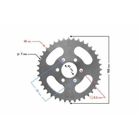 Zębatka Tylna Moretti 40/428 Do Atv 150