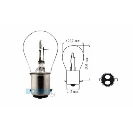 Żarówka Bosma 6V 20/20W Bax15D (1161)