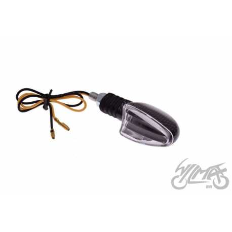 Kierunkowskaz Owal Jasna Carbon Prawy Przód 12V10W