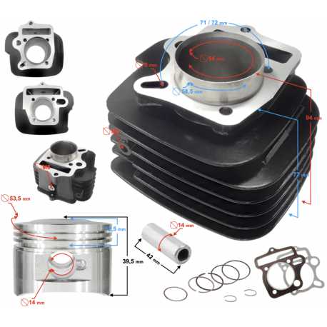 Cylinder Do Motoroweru 4T 130Cc 154Fmi Chłodzony Powietrzem