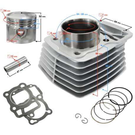 Cylinder Moretti do CG 125cc 156FMI motocykla 4T