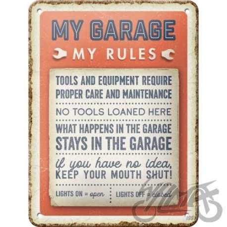 Tablica Plakat 15X20 My Garage , My Rules 26301