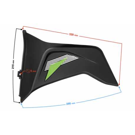 Obudowa Przednia Dolna Lewa Zielona Do Motoroweru Fr 2