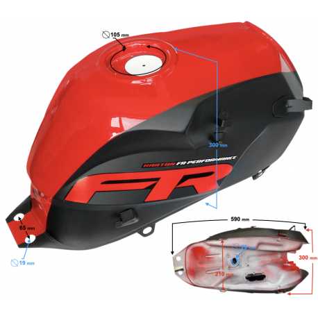 Zbiornik Paliwa Czerwony Do Motoroweru Fr 2