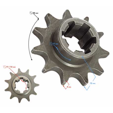 Zębatka Przednia 11T T8F Mini Atv