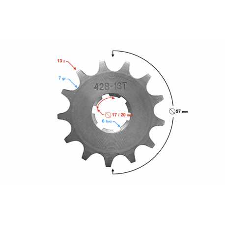 Zębatka Zdawcza Moretti 13/428 Do Wsk125