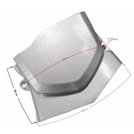 Pokrywa Silnika - Zębatki Srebrna Do Motoroweru Fighter 2