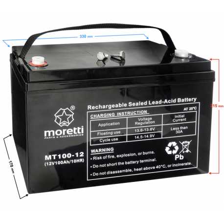 Akumulator Moretti Ups Mt100-12