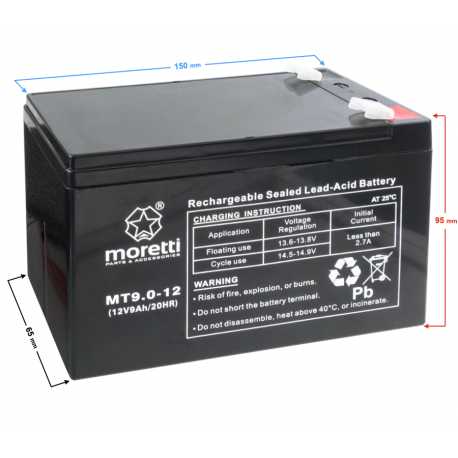 Akumulator Moretti Ups Mt9.0-12