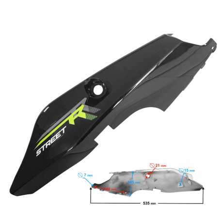 Obudowa tylnia lewa zielona Street-R 125