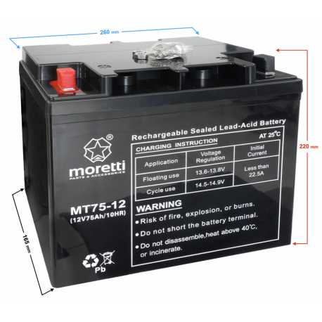 Akumulator Moretti Ups Mt75-12