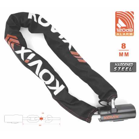 Łańcuch Zabezpieczający Z Alarmem Kovix Kcq 10-120