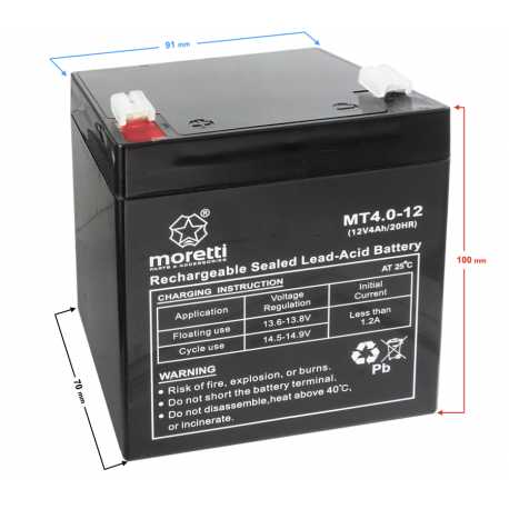 Akumulator Moretti Ups Mt4.0-12