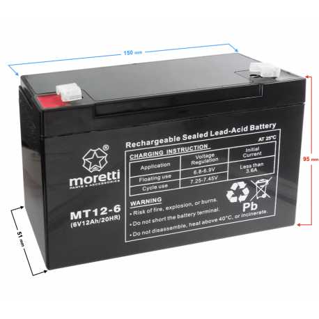 Akumulator Moretti Ups Mt12-6