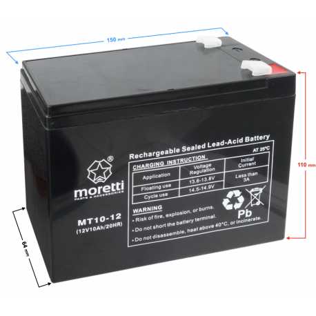 Akumulator Moretti Ups Mt10-12