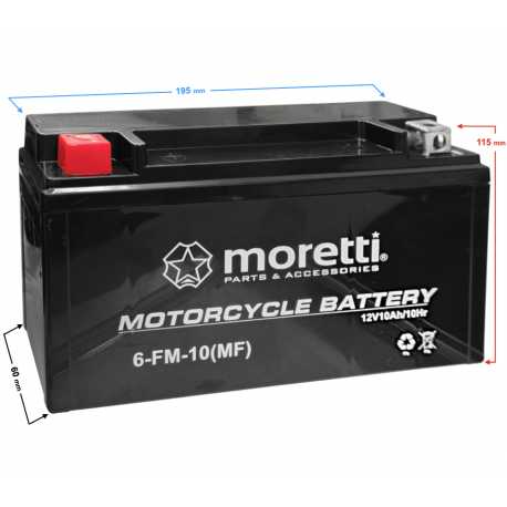 Akumulator Moretti Agm (Gel) 6-Fm-10/12V10Ah