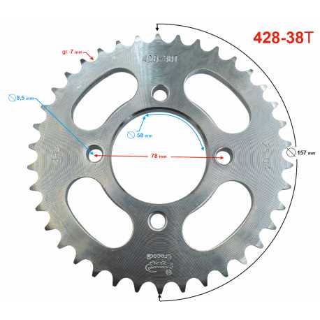 (Serwis) Zębatka Tylna Classic 125