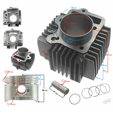 Cylinder Czarny Do Silnika Atv 125 3+1