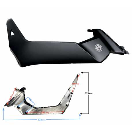 Obudowa Dolna Przednia Prawa Czarna X-Trail 125