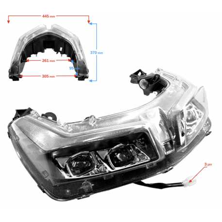 Reflektor Przód X-Trail 125