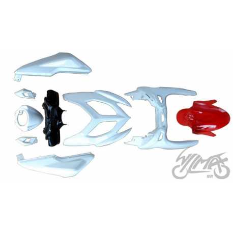 ZESTAW PLASTIKÓW BIAŁO CZERWONY DO YAMAHA AEROX